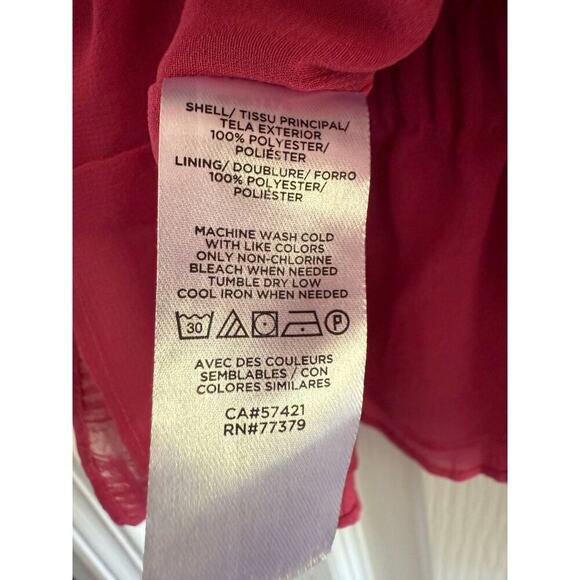 Ann Taylor Pink Ruffle Peplum Short Sleeve Top Blouse size XL - Picture 5 of 7